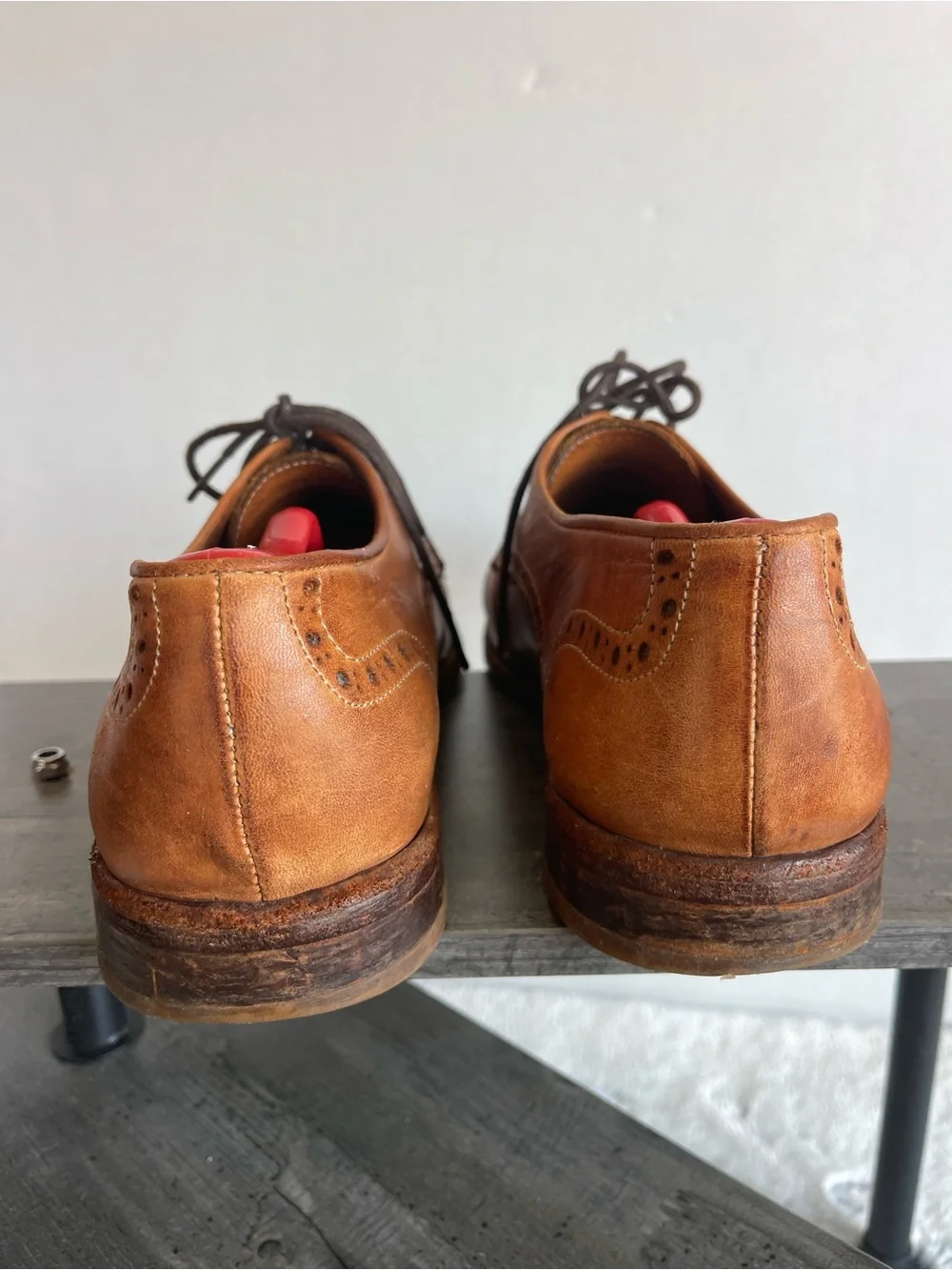 Classic Men's Brown Leather Cap-Toe Brogues size 44 ( 10.5-11.0 US)